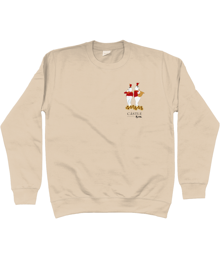 Halloween Bandstand Ghosts - Unisex Sweatshirt - Black Logo in Nude