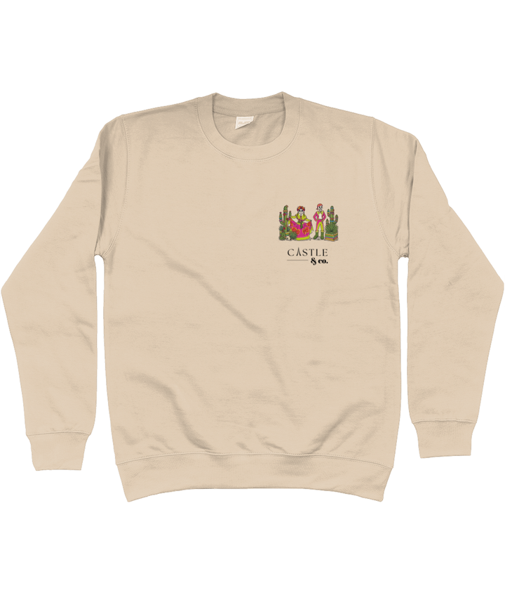 Dia de los Muertos - Unisex Sweatshirt - Black Logo sweatshirt in Nude