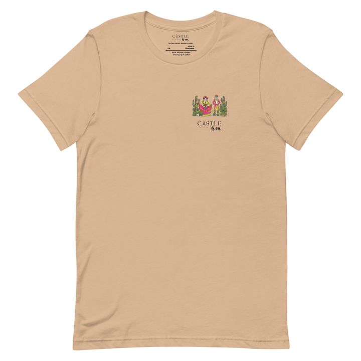 Dia de los Muertos - Unisex T-Shirt - Black Logo in Tan