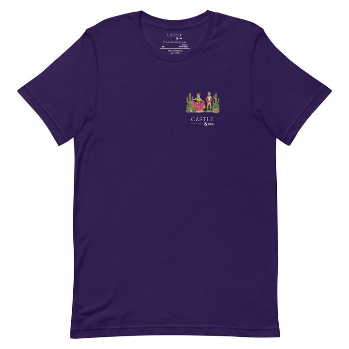 Dia de los Muertos - Unisex T-Shirt - White Logo in Team Purple