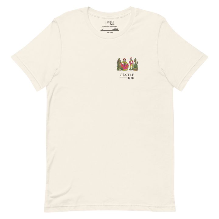 Dia de los Muertos - Unisex T-Shirt - Black Logo in Vintage White